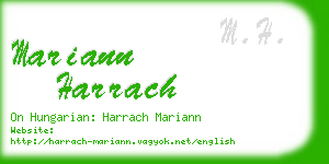 mariann harrach business card